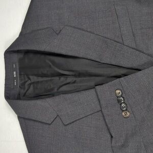 Boss The Grand Central Virgin Wool Gray Mens Blazer Size 38R‎